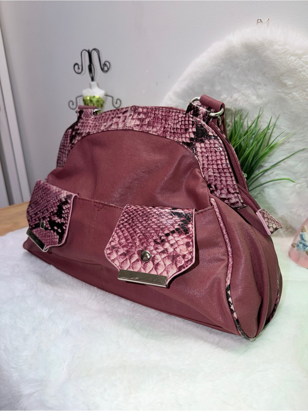 Purse Pink Snakeskin Look 👛 - Picture 2 of 6